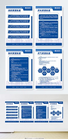 企業安全管理制度四件套掛畫